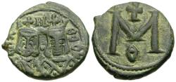Ancient Coins - *Sear 1652* Byzantine Empire. Michael II the Amorian (AD 820-829) with Theophilus &#198; Follis