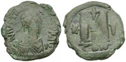 Ancient Coins - *Sear 158* Byzantine Empire. Justinian I (527-565) Æ Follis