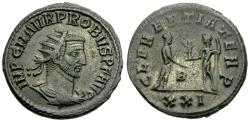 Ancient Coins - Probus (AD 276-282) Æ Antoninianus / Emperor and Jupiter