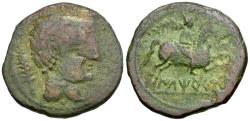 Ancient Coins - Spain. Iberia. Laietans. Iltirkesken Æ26 / Horseman