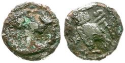 Ancient Coins - Phoenicia. Tyre AR/Æ Fourrée 1/16 Shekel