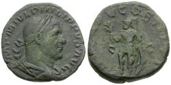 Ancient Coins - Philip I (AD 244-249) Æ Sestertius / Mars