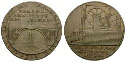 World Coins - Great Britain. Shropshire. Coalbrook. Dale, Richard Reynolds & Sons Copper Halfpenny / Ship