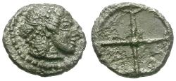 Ancient Coins - Sicily. Syracuse AR Litra / Wheel