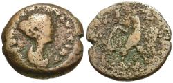 Ancient Coins - Faustina II Junior (AD 147-175). Egypt. Alexandria Æ Obol / Eagle
