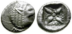 Ancient Coins - Ionia. Miletos AR 1/12 Stater / Lion
