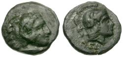 Ancient Coins - Mysia. Pergamon Æ10 / Herakles and Athena