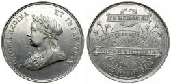 World Coins - Victoria (1837-1901) Aluminum Death Commemorative Medal