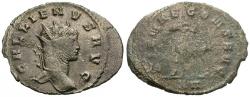 Ancient Coins - Gallienus, sole reign (AD 260-268) Silvered Æ Antoninianus / Antelope