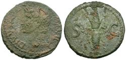 Ancient Coins - Divus Augustus (died AD 14) Æ AS / Thunderbolt