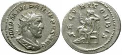 Ancient Coins - Philip I (AD 244-249) AR Antoninianus / Securitas
