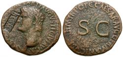 Ancient Coins - Germanicus, Caesar (died AD 19) Æ As / Counterstamp