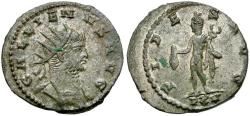 Ancient Coins - Gallienus, sole reign (AD 260-268) Silvered Æ Antoninianus / Mercury