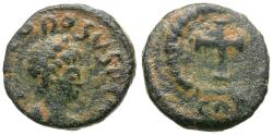 Ancient Coins - Theodosius II (AD 408-450) Æ4 / Emperor's Name Spelled Incorrectly