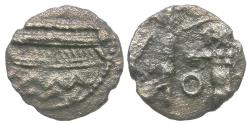 Ancient Coins - Phoenicia. Sidon. Ba`alillem (Sakton) II (401-365 BC) AR 1/16 Shekel / Galley