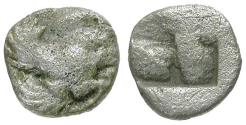 Ancient Coins - Ionia. Klazomenai AR Hemiobol / Winged Boar