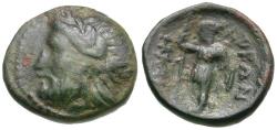 Ancient Coins - Thessaly. Ekkarra Æ14 / Artemis