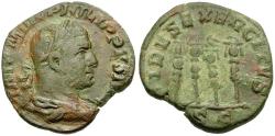 Ancient Coins - Philip I (AD 244-249) Æ Sestertius / Standards
