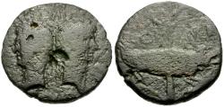 Ancient Coins - Augustus (27 BC-AD 14) with Agrippa. Gaul. Nemausus (Nimes) &#198; Dupondius / Crocodile