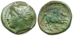 Ancient Coins - Kings of Macedon. Philip II (359-336 BC) Æ18 / Youth on Horseback