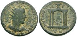 Ancient Coins - Volusian (AD 251-253). Seleucis and Pieria. Antioch Æ29 / Temple