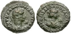 Ancient Coins - Aurelian (AD 270-275) with Vabalathus. Egypt. Alexandria Æ Tetradrachm