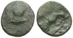 Ancient Coins - Euboia. Chalkis Æ13 / Eagle