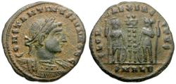 Ancient Coins - Constantine II, as Caesar (AD 316-337) Æ4 / Soldiers
