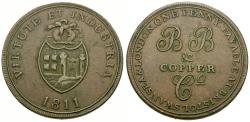 World Coins - England. Gloucestershire. Bristol. Bristol Brass and Copper Co. Æ34 Penny