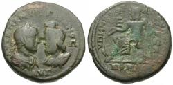 Ancient Coins - Gordian III (AD 238-244) with Serapis. Moesia Inferior. Marcianopolis. Tullius Menophilus, legatus consularis Æ27 / Zeus