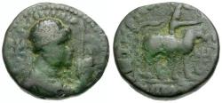 Ancient Coins - Kushan Kings of India. Soter Megas (AD 80-100) Æ20 / King on Horseback
