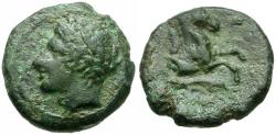 Ancient Coins - Sicily. Panormos as Ziz Æ14 / Horse