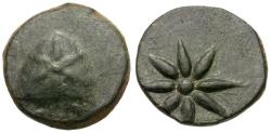 Ancient Coins - Pontos. Uncertain. Time of Mithradates VI (130-100 BC) Æ13 / Star