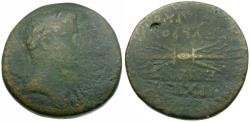 Ancient Coins - Augustus (27 BC-AD 14). Cilicia. Olba. Ajax, high priest and Toparch / Thunderbolt