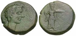 Ancient Coins - Augustus (27 BC-AD 14). Thessaly. Thessalian League Æ21 / Athena