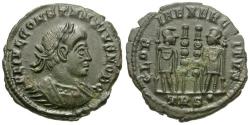 Ancient Coins - Constantius II, as Caesar (AD 324-337) Æ4 / Soldiers