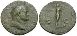 Ancient Coins - Vespasian (AD 69-79) Æ AS / Victory