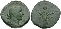 Ancient Coins - Trebonianus Gallus (AD 251-253) Æ Sestertius / Pietas
