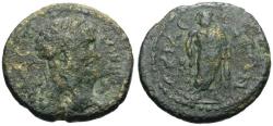 Ancient Coins - Septimius Severus (AD 193-211). Lydia. Acrasus Æ20 / Asklepios