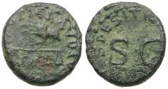 Ancient Coins - Claudius (AD 41-54) Æ Quadrans / Scales