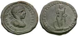 Ancient Coins - Elagabalus (AD 218-222). Moesia Inferior. Marcianopolis. Antonius Seleucus, legatus consularis Æ26 / Nemesis