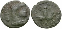 Ancient Coins - Theodosius I (AD 379-395). Imitative Æ Nummus / Theodosius on Horseback