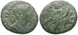 Ancient Coins - Hadrian AD (117-138). Akko-Ptolemais Æ20 / Tyche