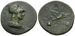 Ancient Coins - Phrygia. Apameia. Antiphon and Menekleos, magistrates Æ24 / Eagle