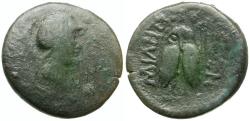 Ancient Coins - Mysia. Miletopolis Æ21 / Double-bodied owl