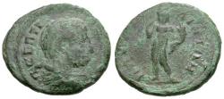 Ancient Coins - Geta, as Caesar (AD 198-209). Thrace. Pautalia Æ18 / Harpokrates