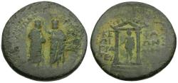 Ancient Coins - Augustus (27 BC-AD 14). Mysia. Pergamum. Homonoia with Lydia. Sardes. Kephalion, grammateus Æ21
