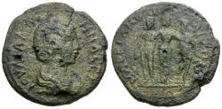 Ancient Coins - Julia Domna (AD 193-217). Moesia Inferior. Marcianopolis Æ24 / Three Graces