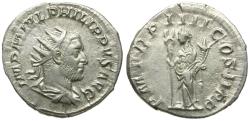Ancient Coins - Philip I (AD 244-249) AR Antoninianus / Felicitas