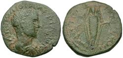 Ancient Coins - Valerian I (AD 253-260). Cilicia. Anemurium Æ28 / Cult Statue